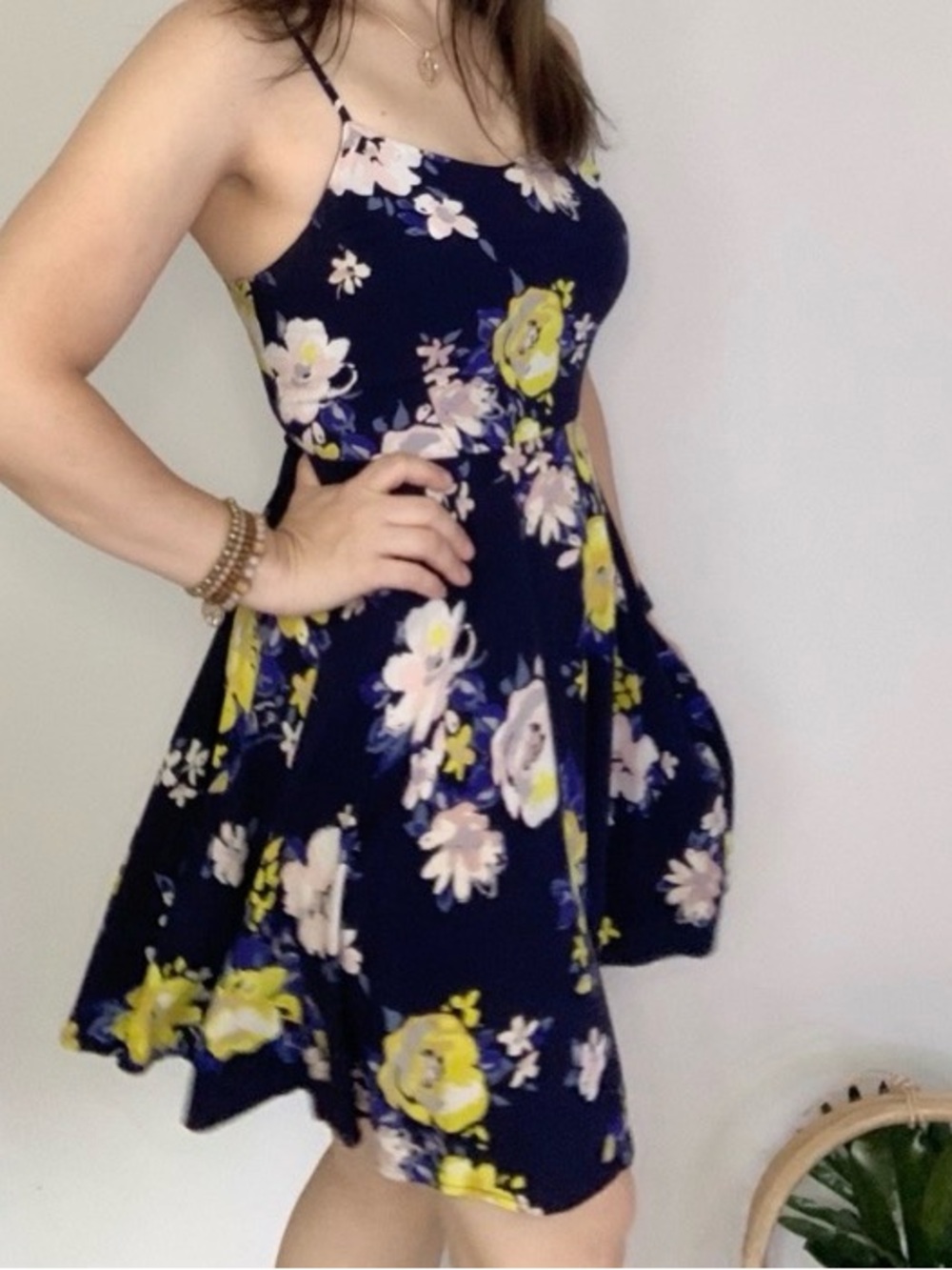 Navy Floral Dress - Picture 4 of 11